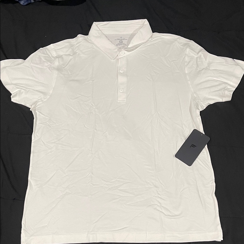 Men's Fabletic White Polo Shirt